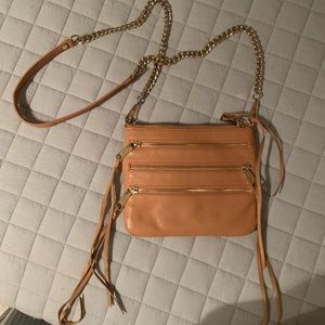 Rebecca Minkoff Small Tan Zipper Crossbody